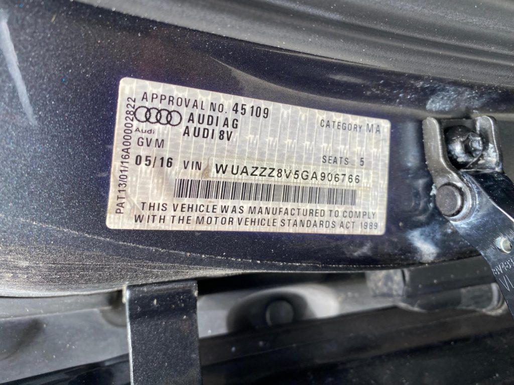 Car Wreckers - Audi RS3 2016 Grey Auto Petrol