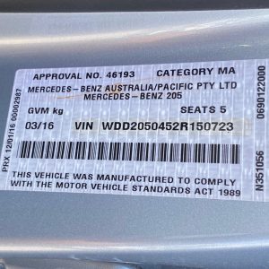 Car Wreckers - Mercedes C250 2016 Silver Auto Petrol