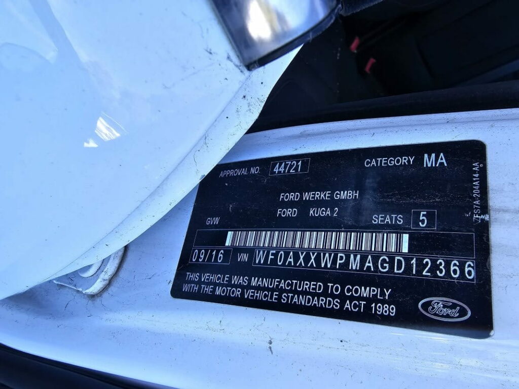 Car Wreckers - Ford Kuga 2016 White Auto Petrol - Car Parts, Used Auto Parts,