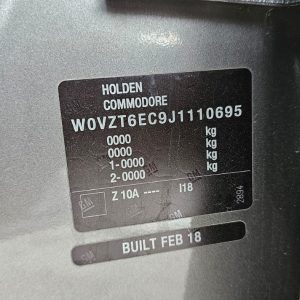 Car Wreckers - Holden Calais 2018 Grey Auto Petrol