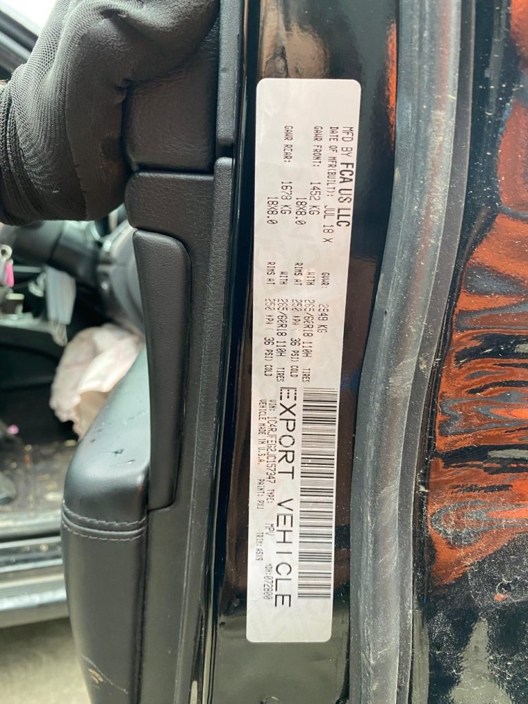 Car Wreckers - Jeep Grand Cherokee 2018 Black Auto Petrol