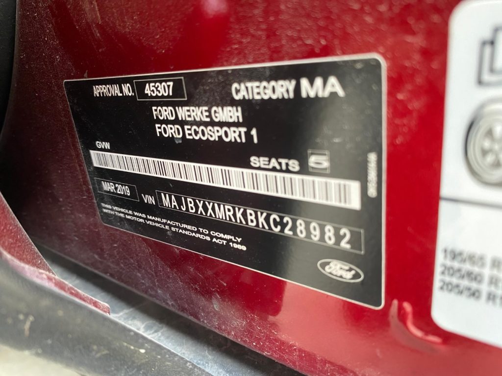 Car Wreckers - Ford Ecosport 2019 Red Auto Petrol