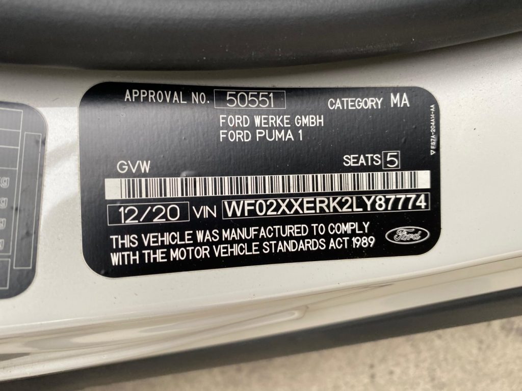 Car Wreckers - Ford Puma 2020 White Auto Petrol