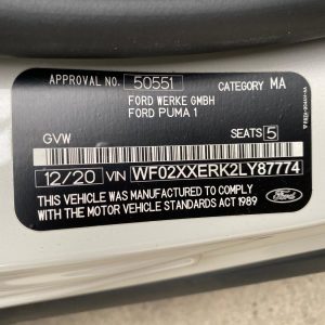 Car Wreckers - Ford Puma 2020 White Auto Petrol