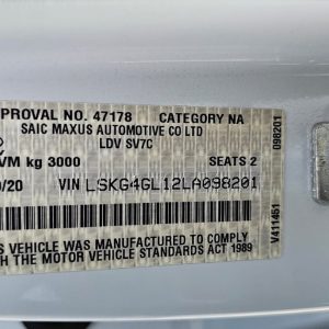 Car Wreckers - LDV G10 2020 White Auto Diesel