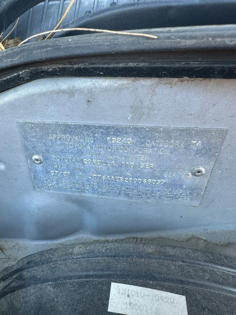 Toyota Corolla 2001 Silver Auto Petrol