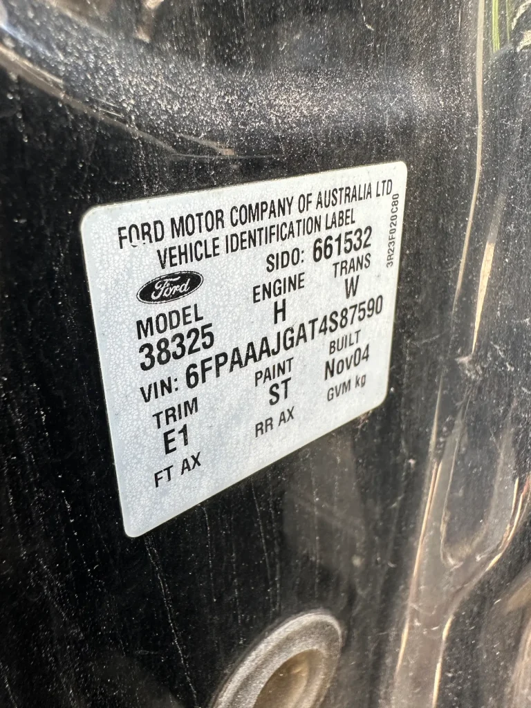 Ford Territory 2004 Black Petrol