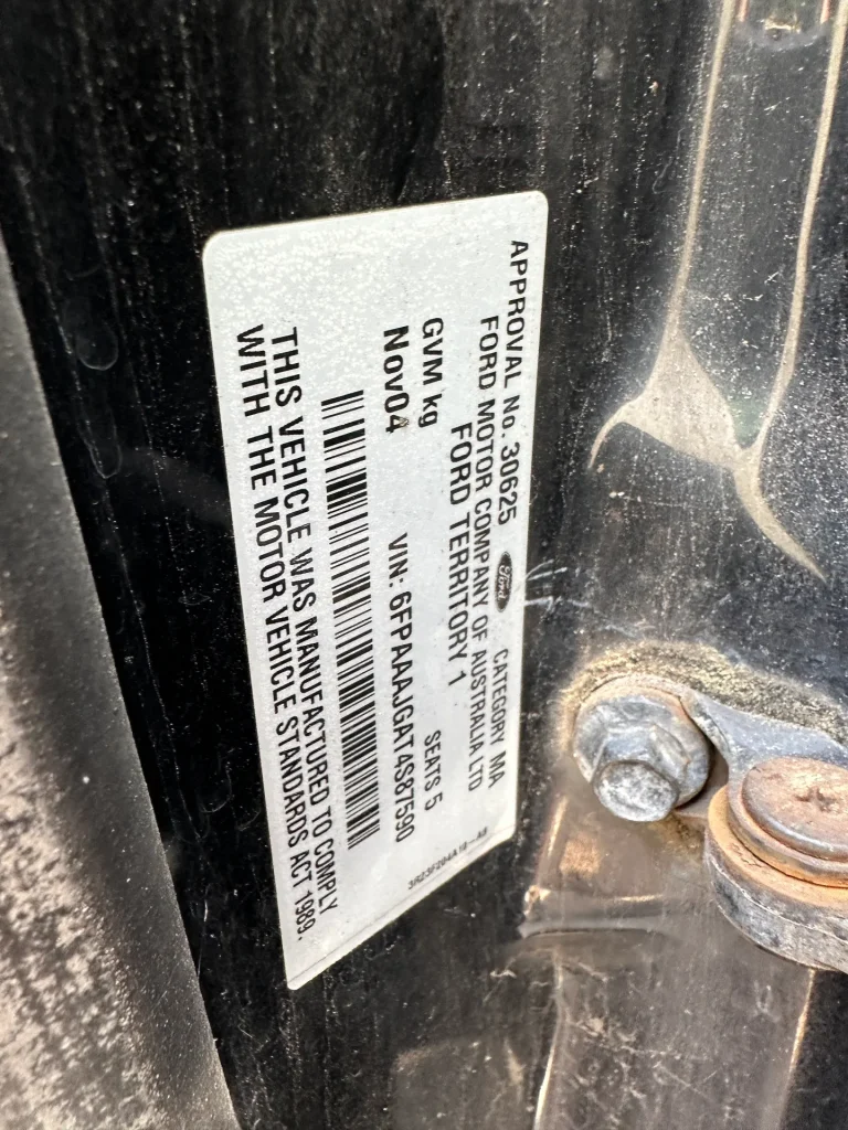 Ford Territory 2004 Black Petrol
