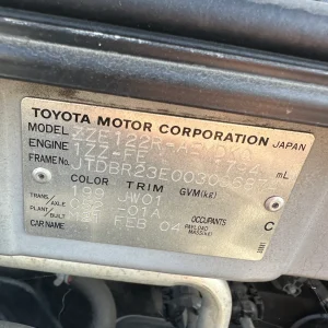 Toyota Corolla 2004 Silver Manual Petrol