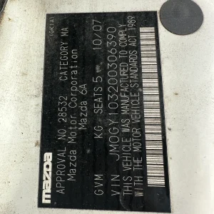 Mazda 6 2007 White Auto Petrol