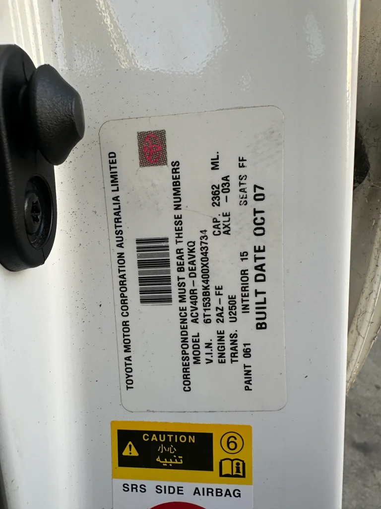 Toyota Camry 2007 White Auto Petrol