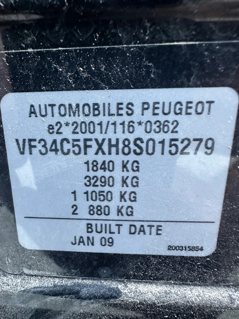 Peugeot 308 2009 Black Manual Petrol