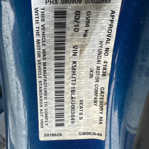 Hyundai ix35 2010 Blue Manual Petrol