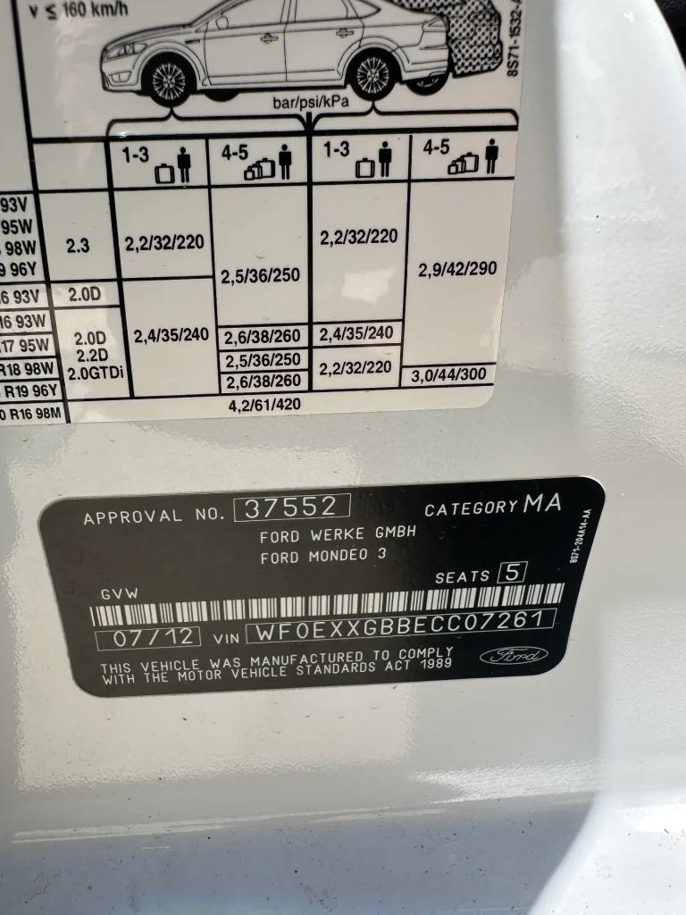 Ford Mondeo 2012 White Auto Diesel