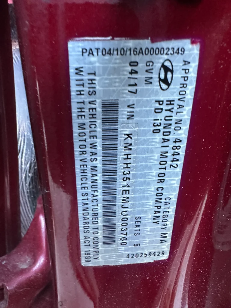 Hyundai I30 2017 Red Auto Petrol