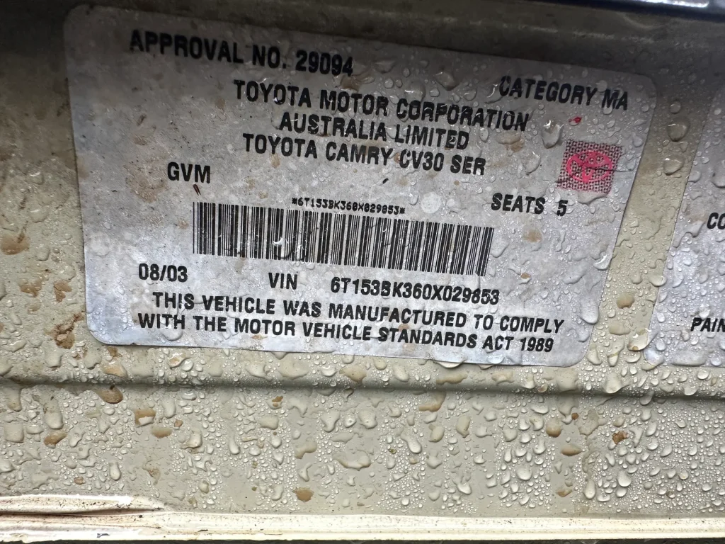 Toyota Camry 2003 Gold Auto Petrol