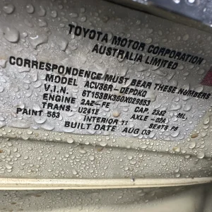 Toyota Camry 2003 Gold Auto Petrol