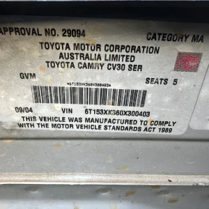 Toyota Camry 2004 Silver Auto Petrol