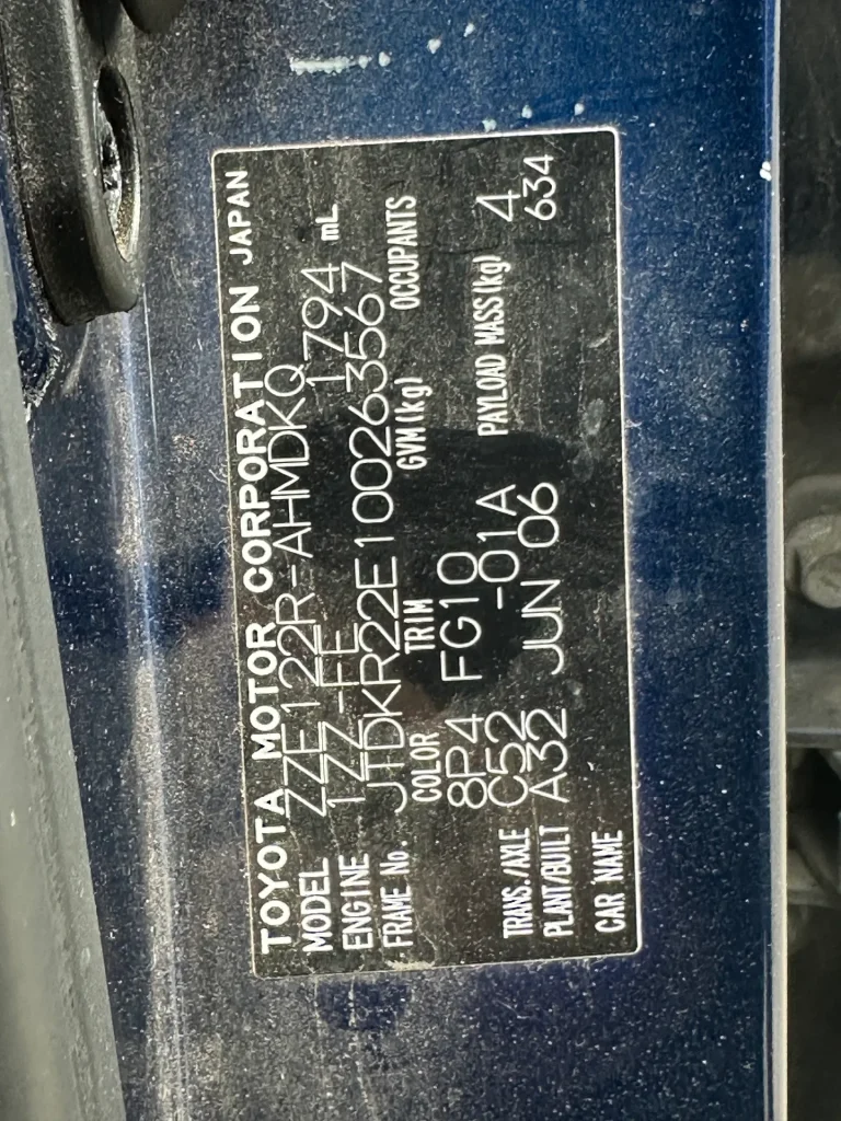 Toyota Corolla 2006 Blue Man Petrol