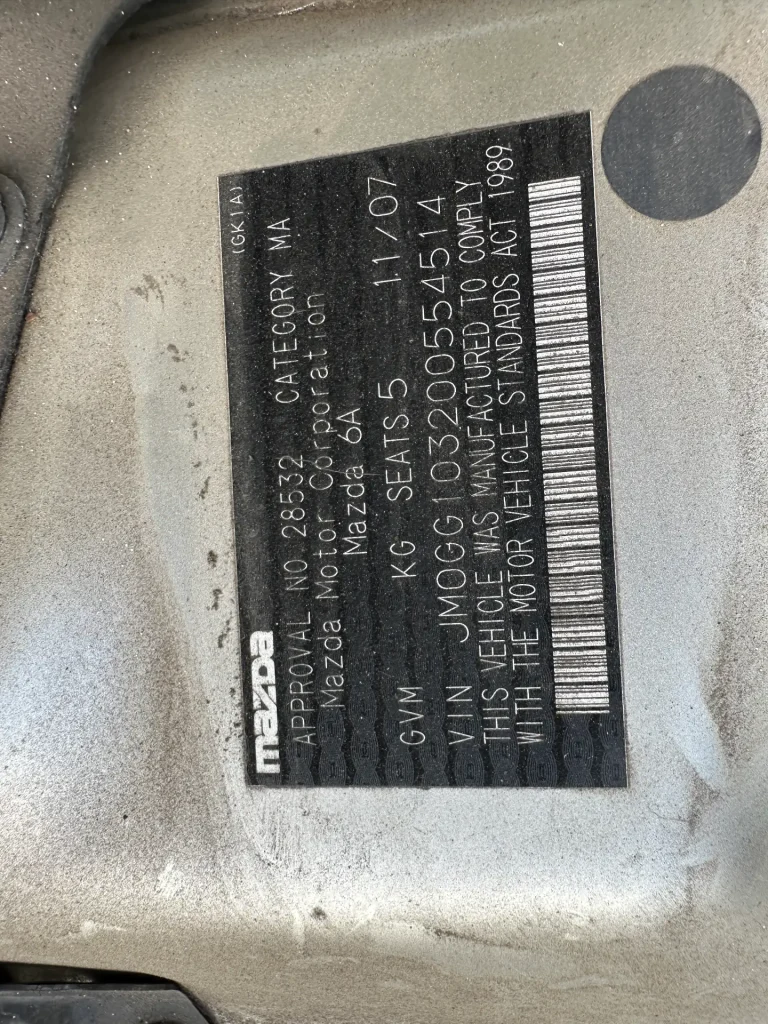 Mazda 6 2007 Gold Auto Petrol