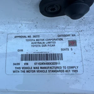 Toyota Aurion 2009 White Auto Petrol