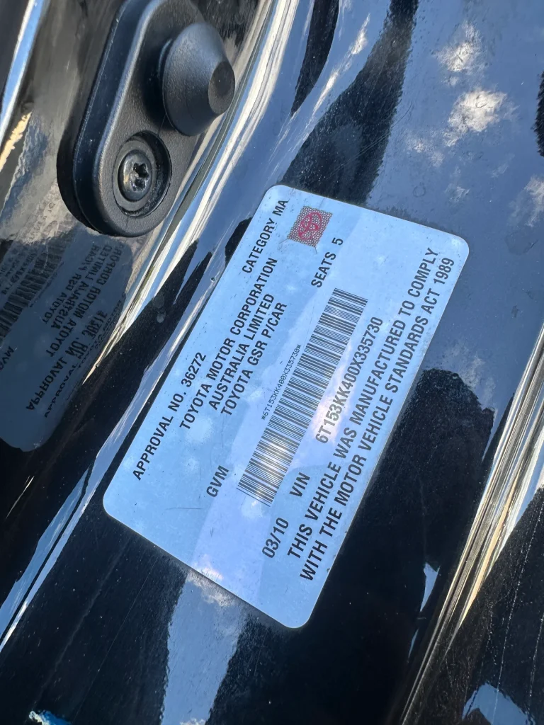 Toyota Aurion 2010 Black Auto Petrol
