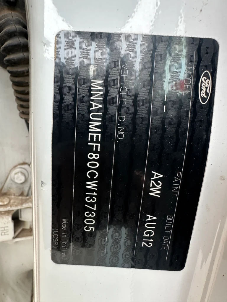Ford Ranger 2012 White Man Diesel