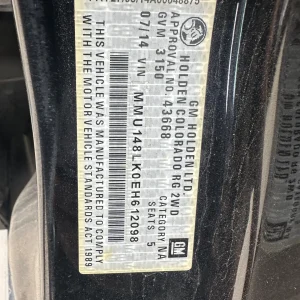 Holden Colorado 2013 Black Auto Diesel