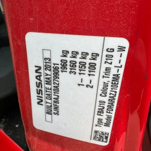 Nissan Dualis 2013 Red Auto Petrol