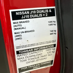 Nissan Dualis 2013 Red Auto Petrol