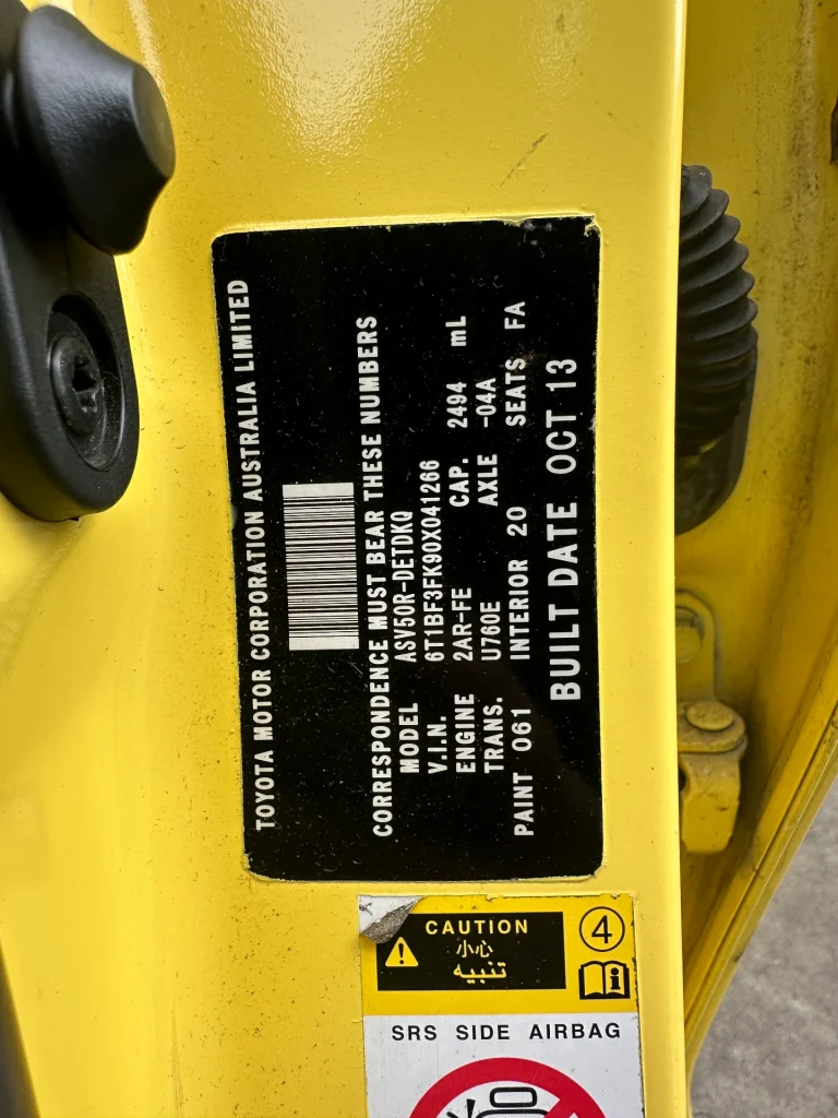 Toyota Camry 2013 Yellow Auto Petrol