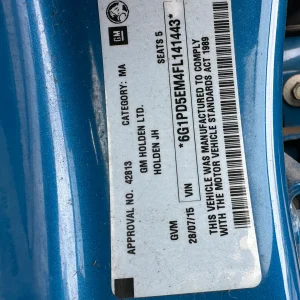 Holden Cruze 2026 Blue Auto Petrol