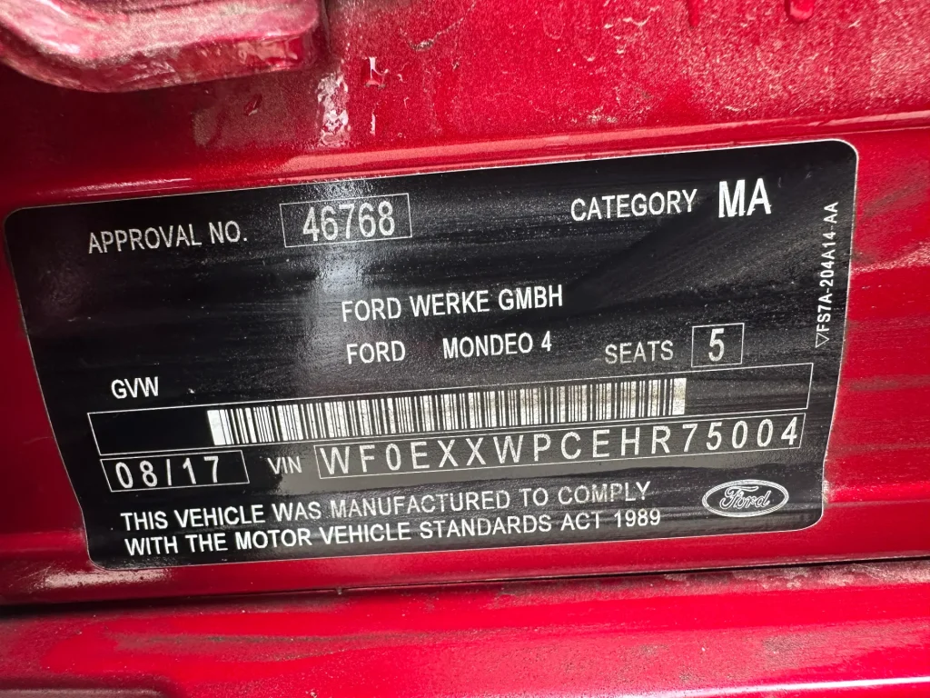 Ford Mondeo 2017 Red Auto Diesel