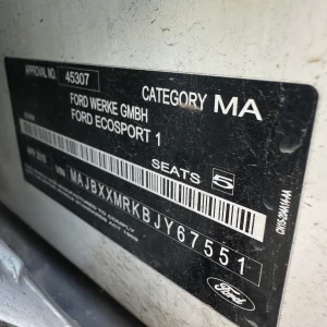 Ford Ecosport 2018 White Auto Petrol