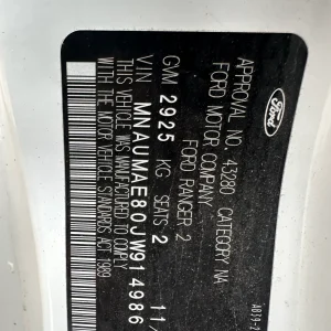 Ford Ranger 2018 White Man Diesel