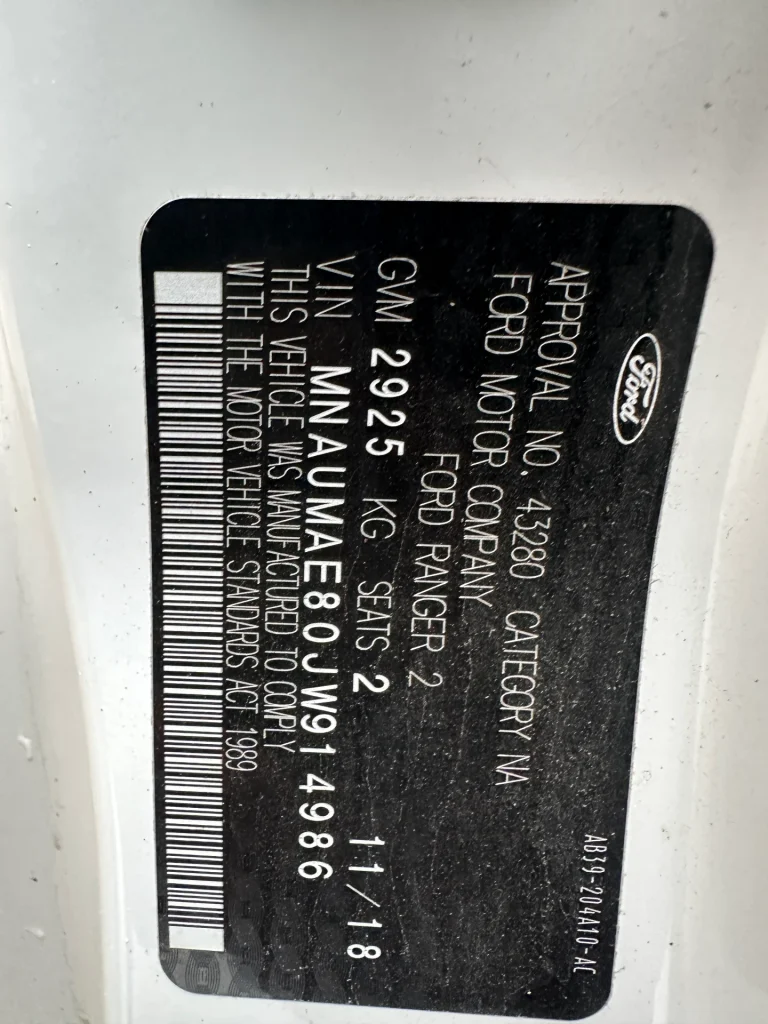 Ford Ranger 2018 White Man Diesel