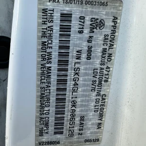 LDV G10 2019 White Auto Diesel
