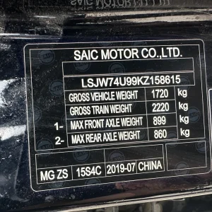MG ZS 2019 Black Auto Petrol