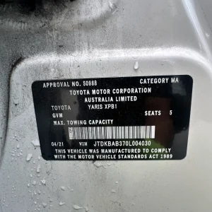 Toyota Yaris 2021 White Auto Petrol-Electric