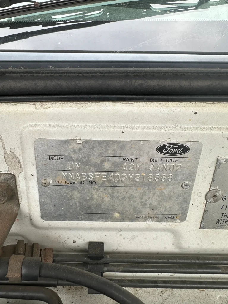 Ford Courier 2002 White Man Diesel