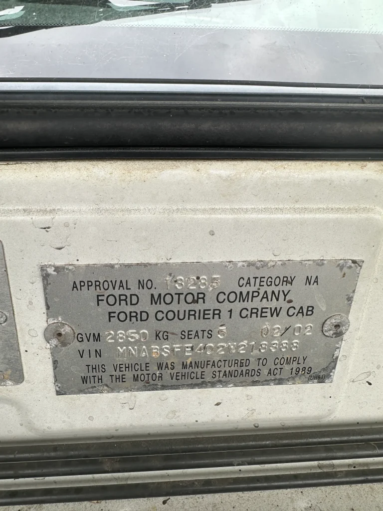 Ford Courier 2002 White Man Diesel