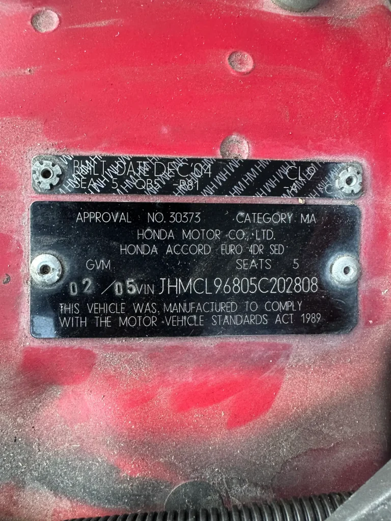 Honda Accord 2004 Red Auto Petrol