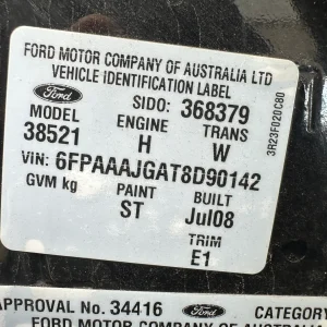 Ford Territory 2008 Black Auto Petrol
