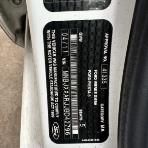 Ford Fiesta 2011 White Auto Petrol