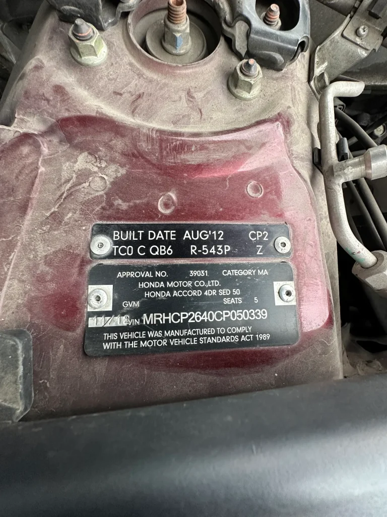 Honda Accord 2012 Red Auto Petrol