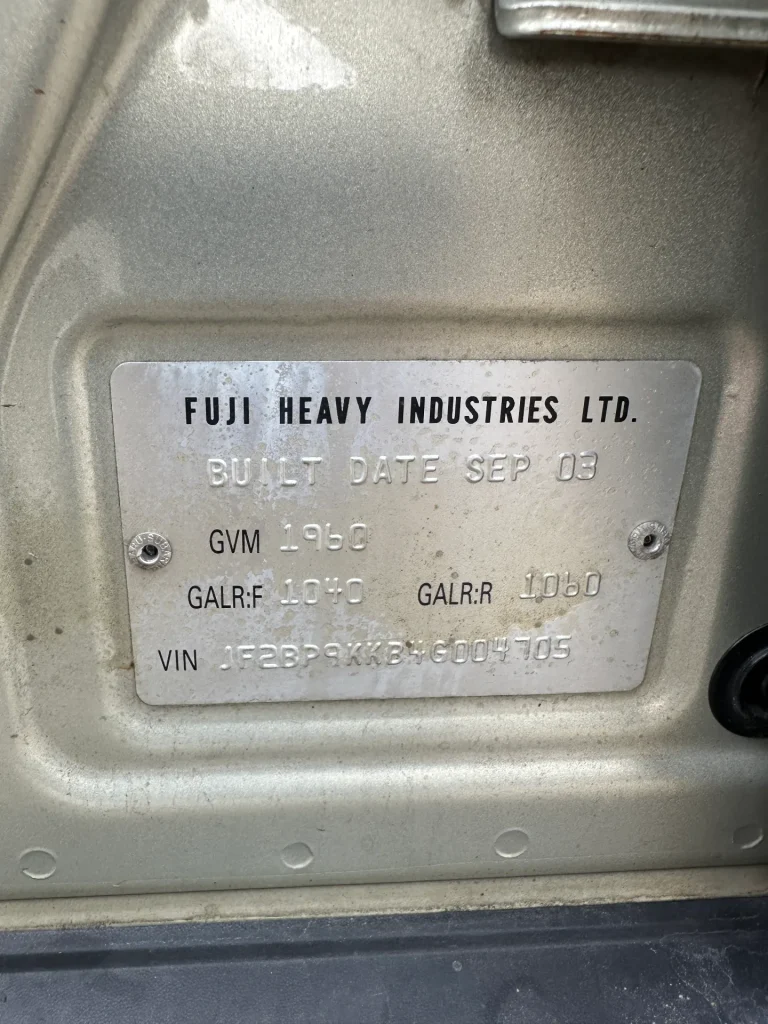 Subaru Outback 2003 Gold Man Petrol