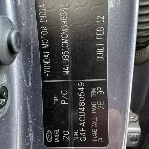Hyundai I20 2012 Grey Auto Petrol