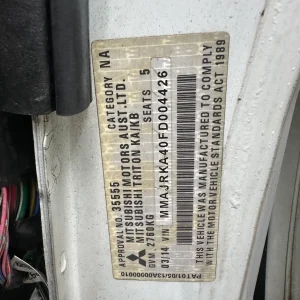 Mitsubishi Triton 2014 White Auto Diesel