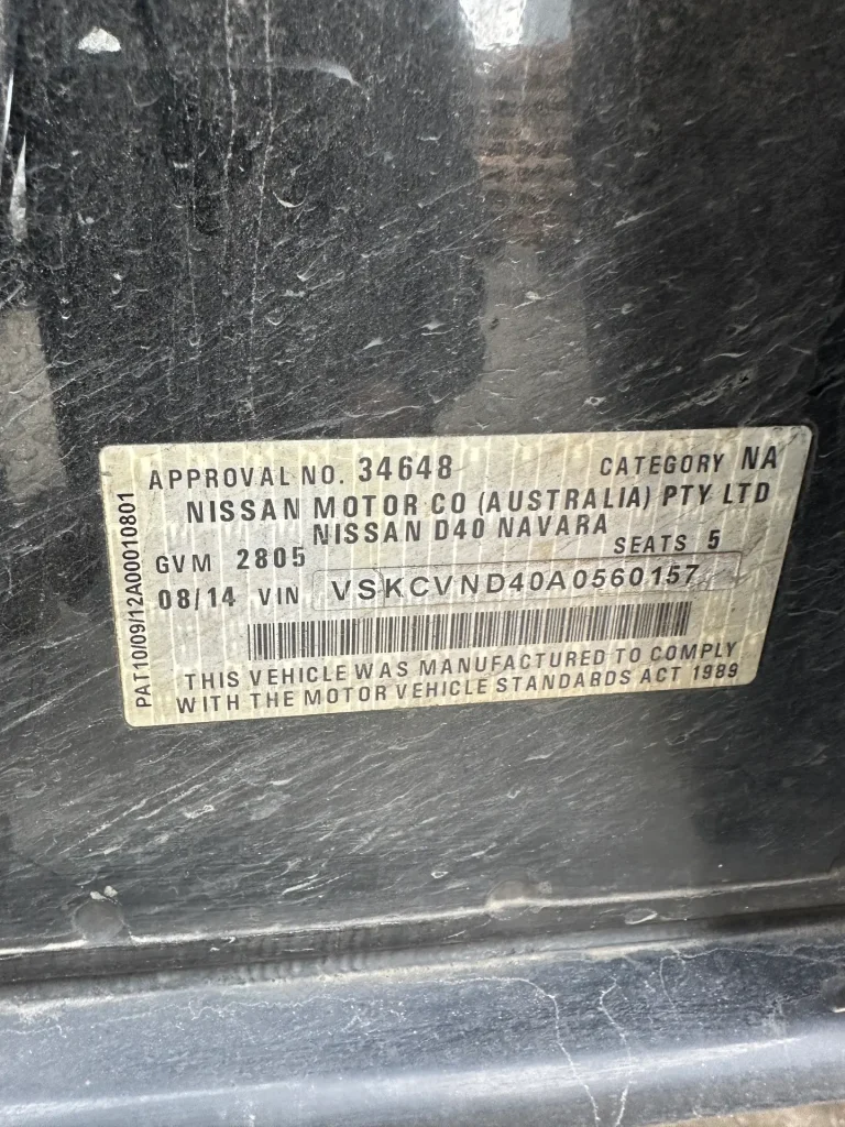 Nissan Navara 2014 Black Man Diesel