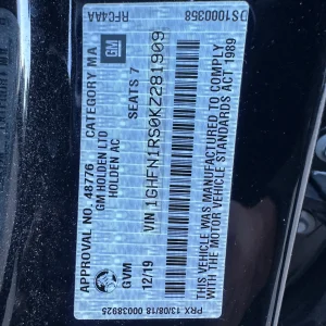 Holden Auto 2026 Black Auto Petrol